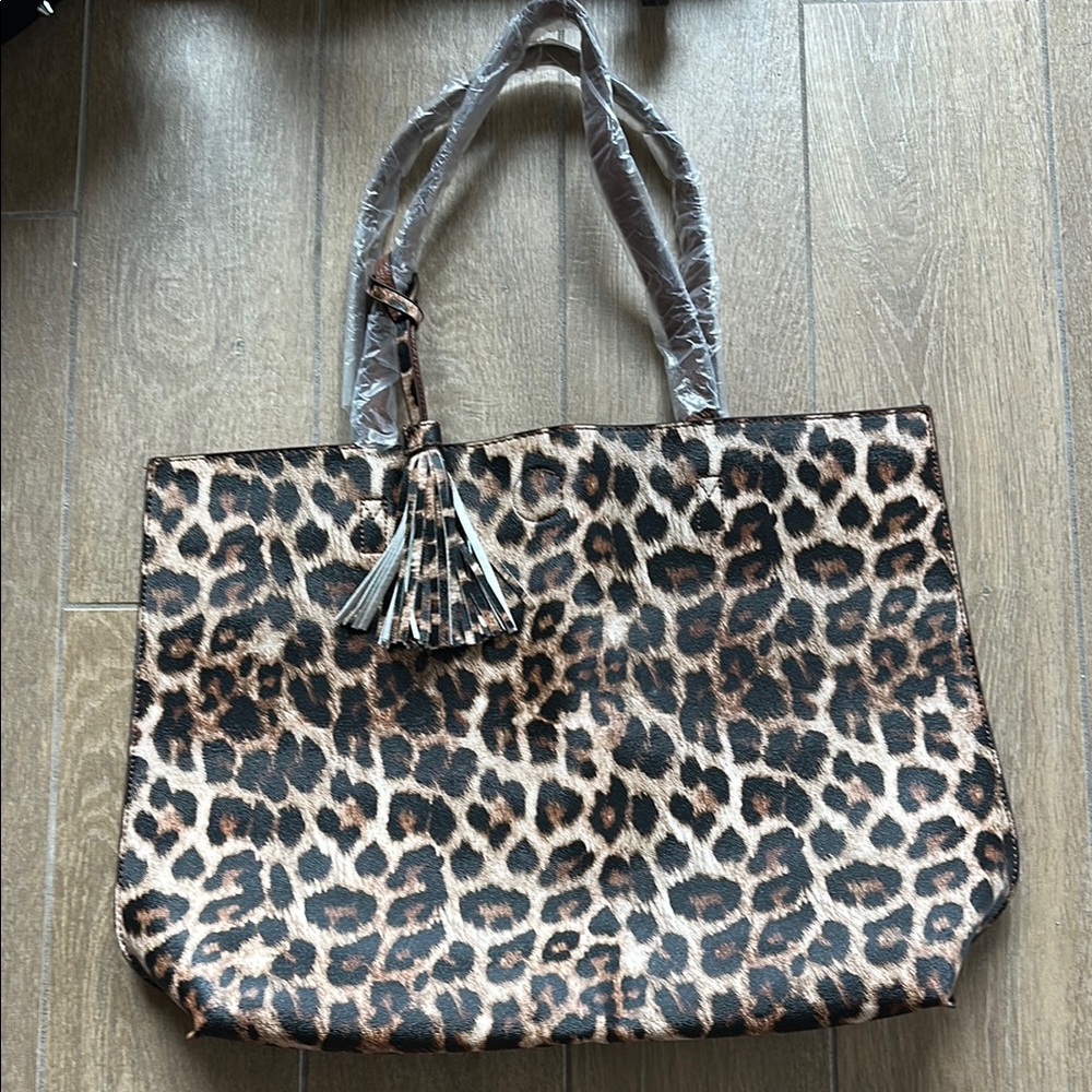Leopard Print Reversible Tote Bag Vegan